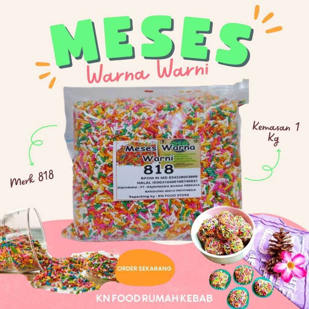 ( laku ) Meses ceres warna warni repack 1 kg. meses kiloan rainbow