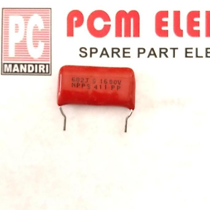 682 1600 682J 1600V 6N8 6.8NF KAPASITOR CAPACITOR MILAR NON POLAR PCMED