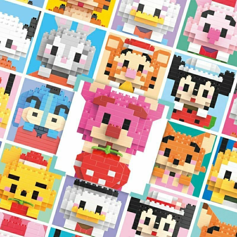 Lautan Harta Nano Block Mainan Building  Bricks Balok Susun Mainan Edukasi DIY Mini Disney Series Li