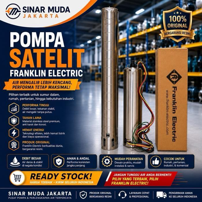 POMPA SATELIT FRANKLIN 3HP 1PHASE 4SP5/25 SUBMERSIBLE PUMP FRANKLIN - Pompa Only