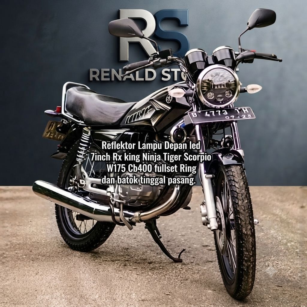REFLEKTOR Lampu Depan Daymaker LED 7 Inch Fullset Batok & Ring - Universal Classic Motor (RX King, N