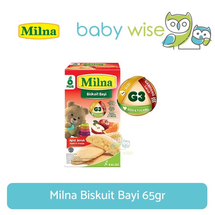 Milna Biskuit Bayi 65gr - Camilan Biskuit Bayi