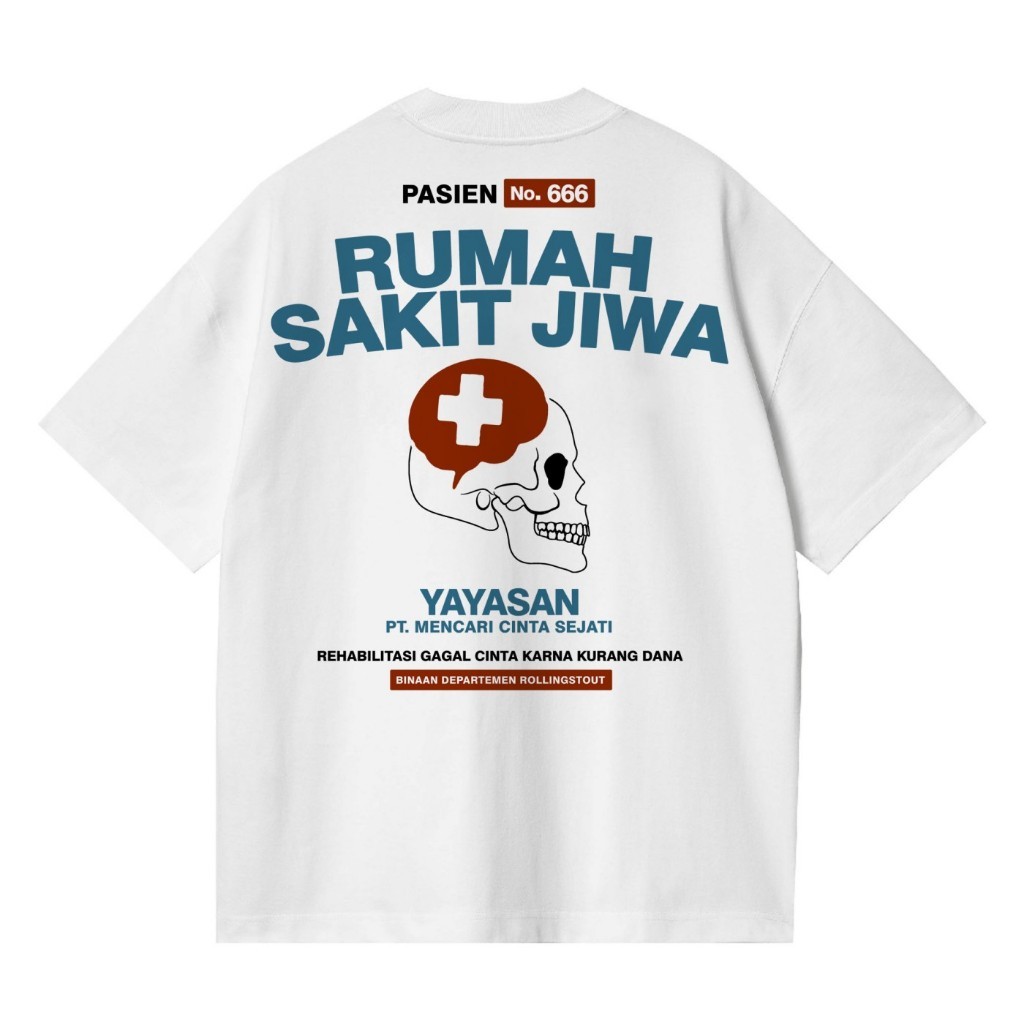 Rollingstout Tshirt  - BAJU PASIEN RSJ | Kaos Band | Parodi  | BAJU MUSIK METAL ROCK