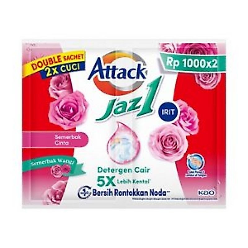 ATTACK JAZ 1 DETERGEN CAIR SASET ISI 12 SACHET  --