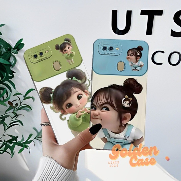 [190] Softcase Hp Oppo A5S / A7 / A11K / A12 / A12K / F9 / A3S / A1K Case Lentur Motif Karakter Cewe
