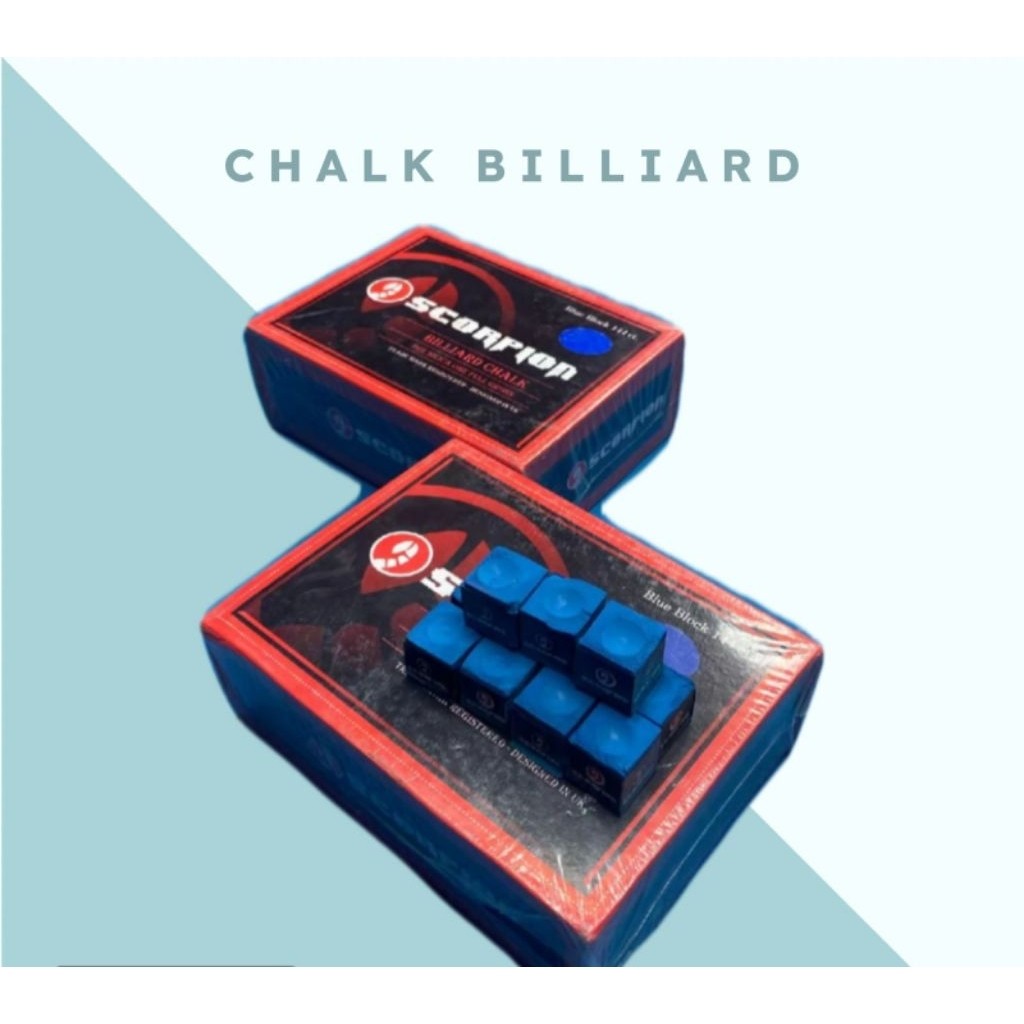 Chalk Scorpion / Kapur Stik Billiard Per 12 Biji
