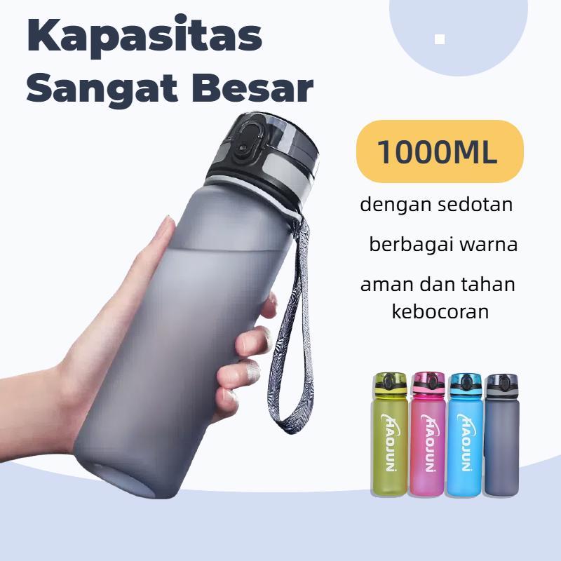 Dove Botol Plastik Kapasitas 1000ml Handle Tumbrl Olahraga Kantor Harian Air Minum