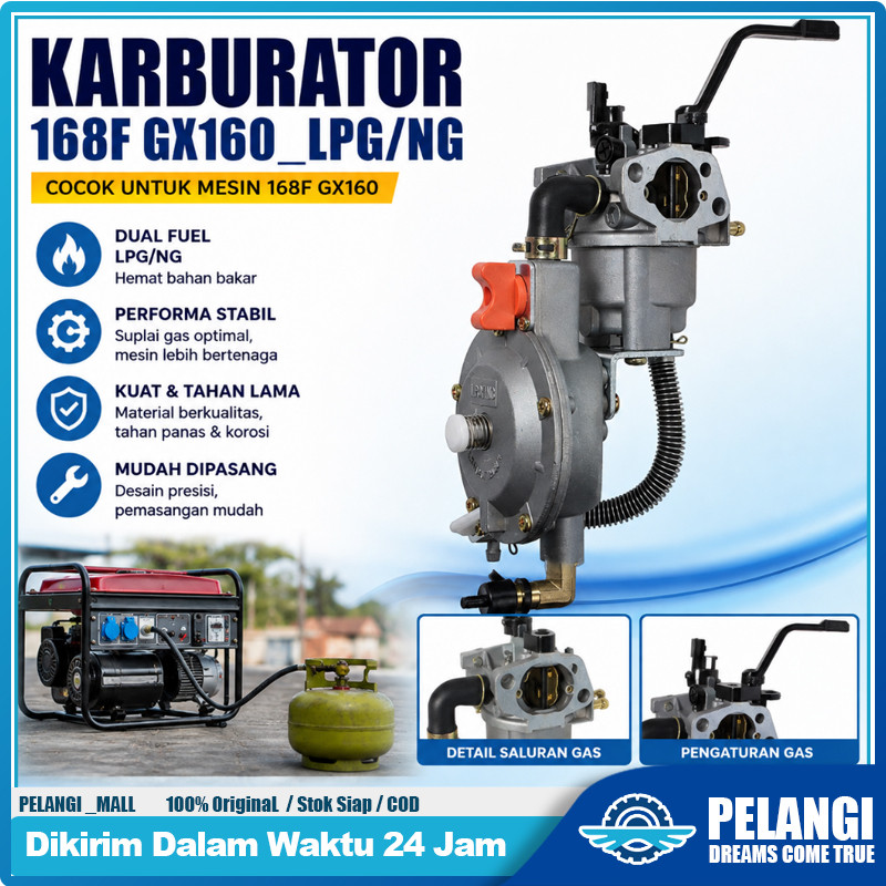 Carburator Gas LPG Carburator Converter To LPG GX 160 Sampai GX 200 Karburator Genset Pompa Konverte