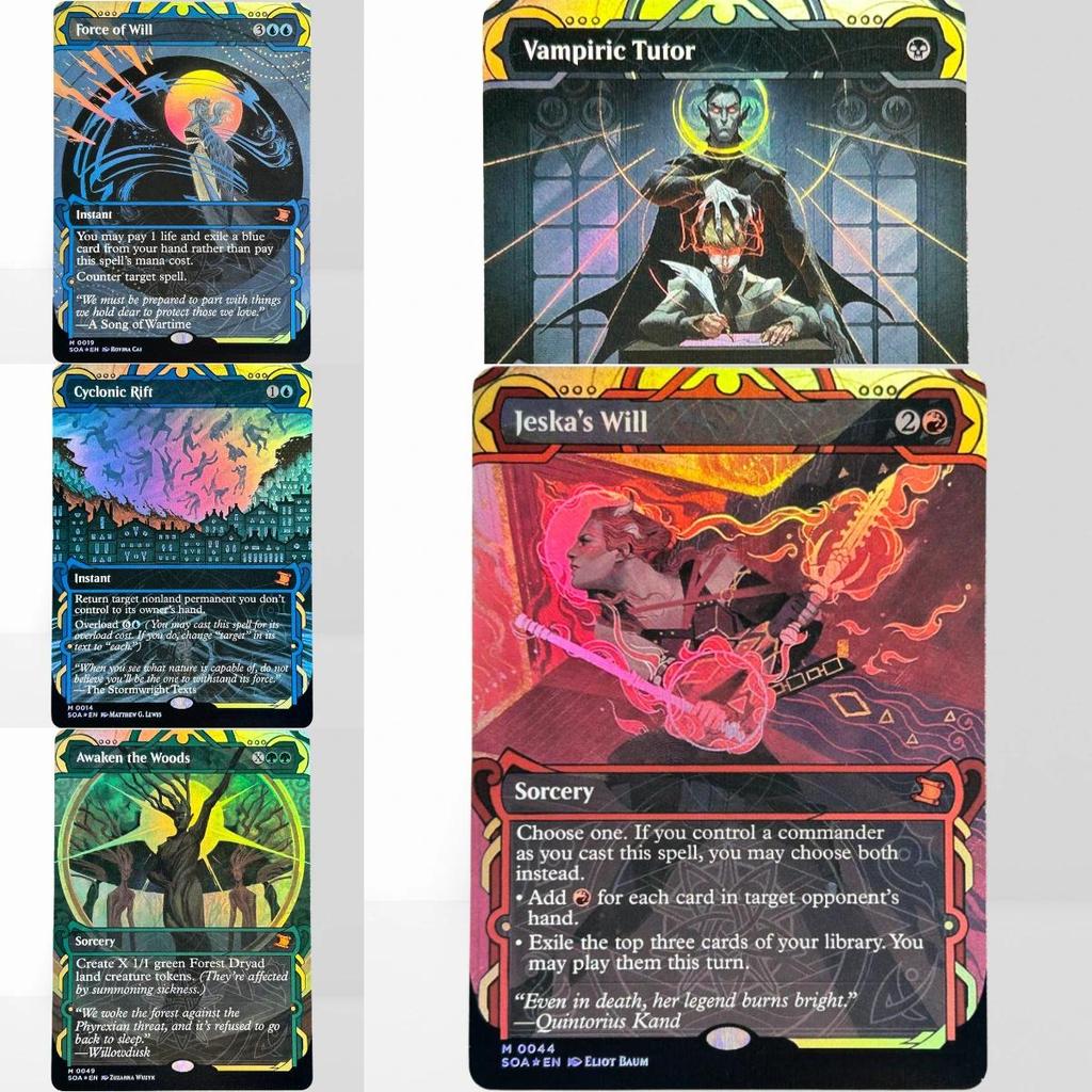 SOA SOC Foil TCG Cards for Magical Proxy Force of Will Jeska's Vampiric Tutor Awaken the Woods Cyclo