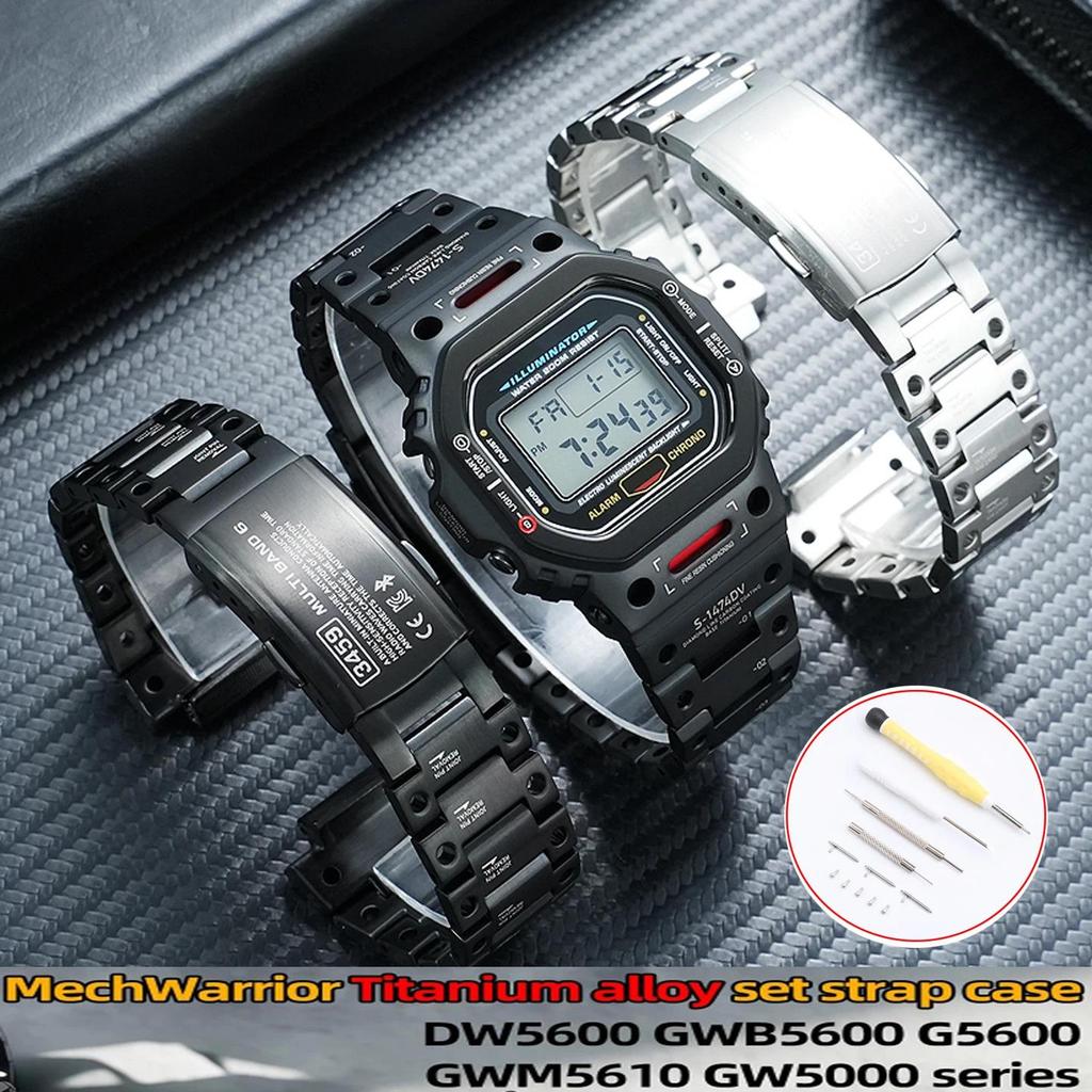 MechWarrior Titanium alloy set strap case DW5600 GWB5600 G5600 GWM5610 GW5000 series Mod Kit For Cas