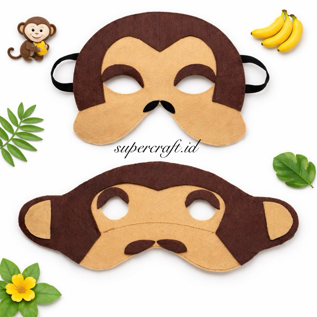 Topeng Monyet Bando Monyet Kostum Monkey Kostum monyet pisang Kostum Anak TK