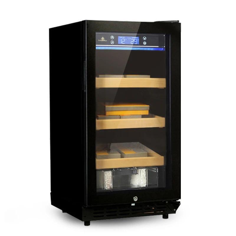 Cigar Storage Cabinet Electriclly ThreeLayer Parquet Cigar Cabinet