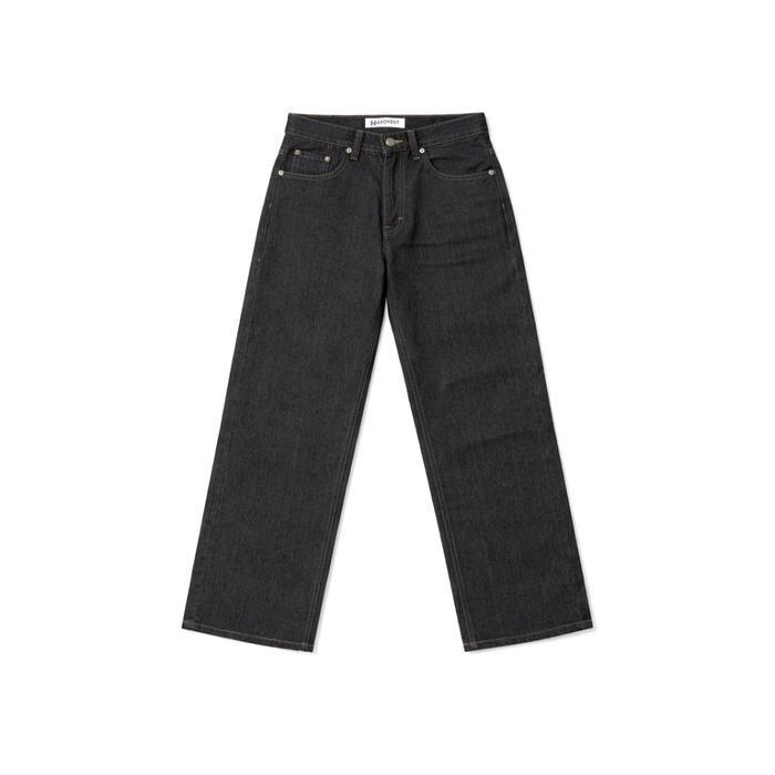 HARDVEST - RAW Denim 15 Oz Celana Denim Slim Straight Reguler Unisex Black Indigo Raw Denim - 32