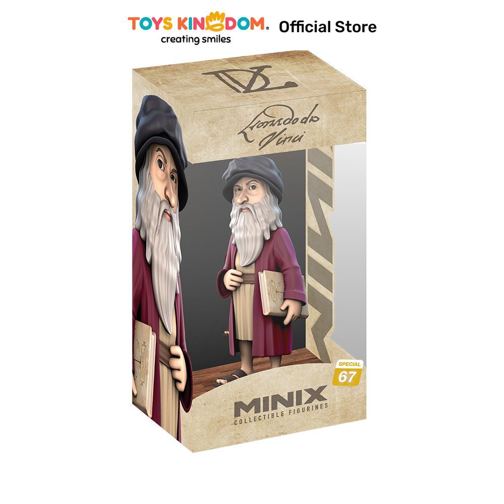 Toys Kingdom Minix Figure Leonardo Da Vinci 12 cm - Mix Figur Miniatur Karakter Mainan Koleksi Colle