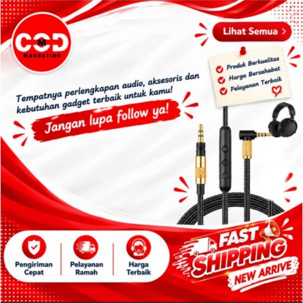 Jack Mic Kabel / Jack Microphone Cable Sennheiser - HD350BT - HD450BT - HD300 - HD400S - HD 350BT - 