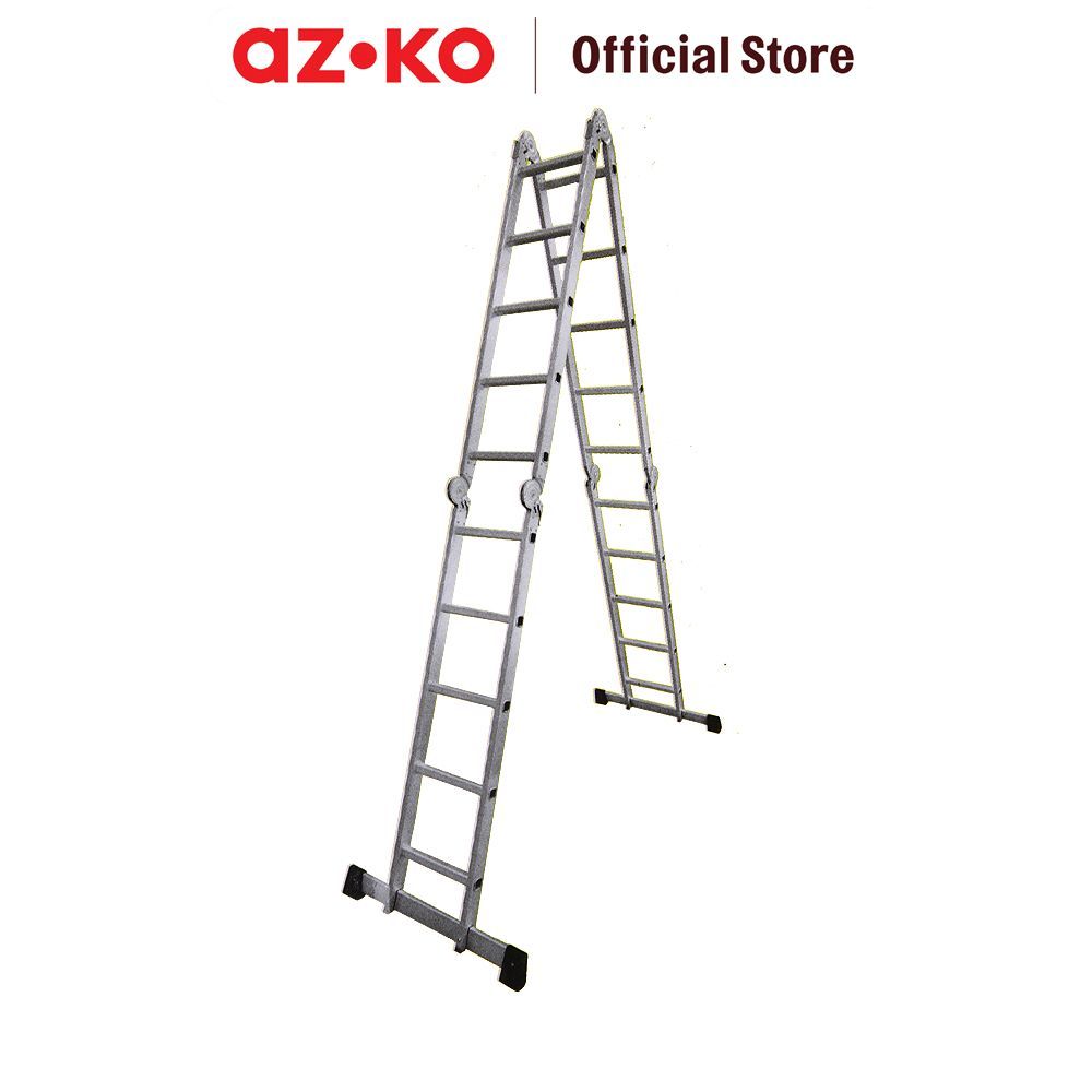 AZKO Fixsteps 5.5 Mtr Tangga Lipat Aluminium 4X5 Step Ladder Lipat Tangga Lipat Tangga Portable Step