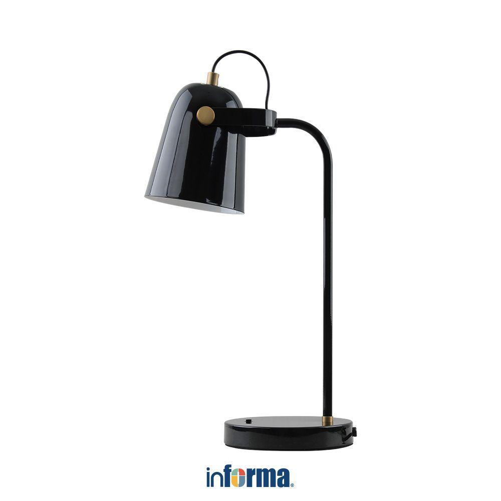 Informa Gemma Lampu Meja E27 - Hitam Lampu Belajar Lampu Tidur Minimalis Lampu Hias Table Lamp Desk 