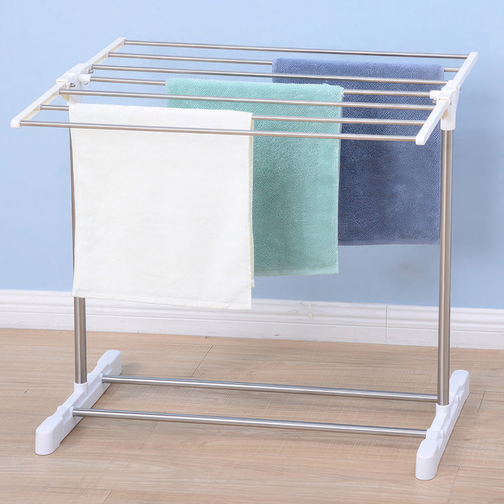 Jemuran Handuk Lipat - Jemuran Lipat Stainless - Jemuran Baju Kamar Mandi Lipat Minimalis