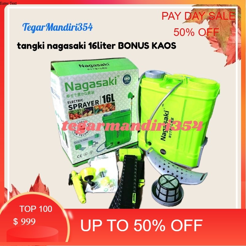 Bonus kaos Tangki cas nagasaki 16liter 125psi original japan tangki semprot elektrik Nagasaki 16lite