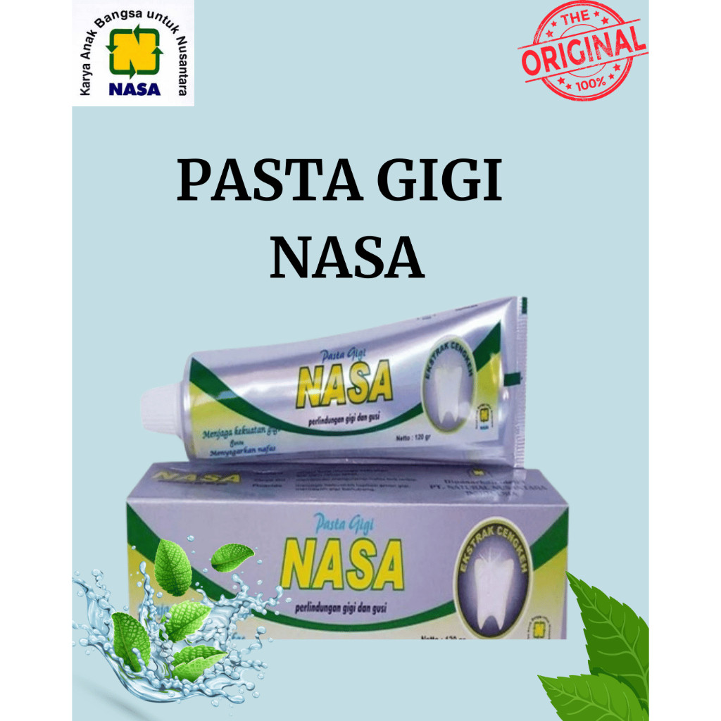 ORIGINAL Pasta Gigi Nasa, perontok karang gigi, gigi lebih putih, mencegah bau mulut dan gigi berlub