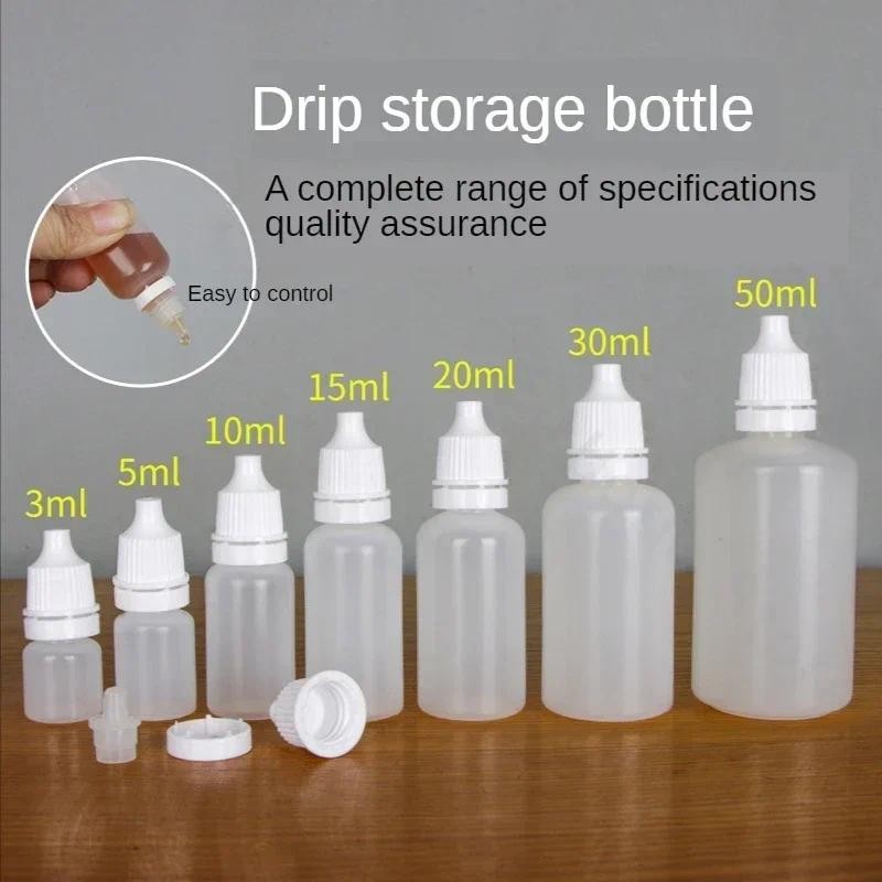 100PCS extrudable dropper bottle. Compressible eye drop bottle, empty plastic portable small fillabl