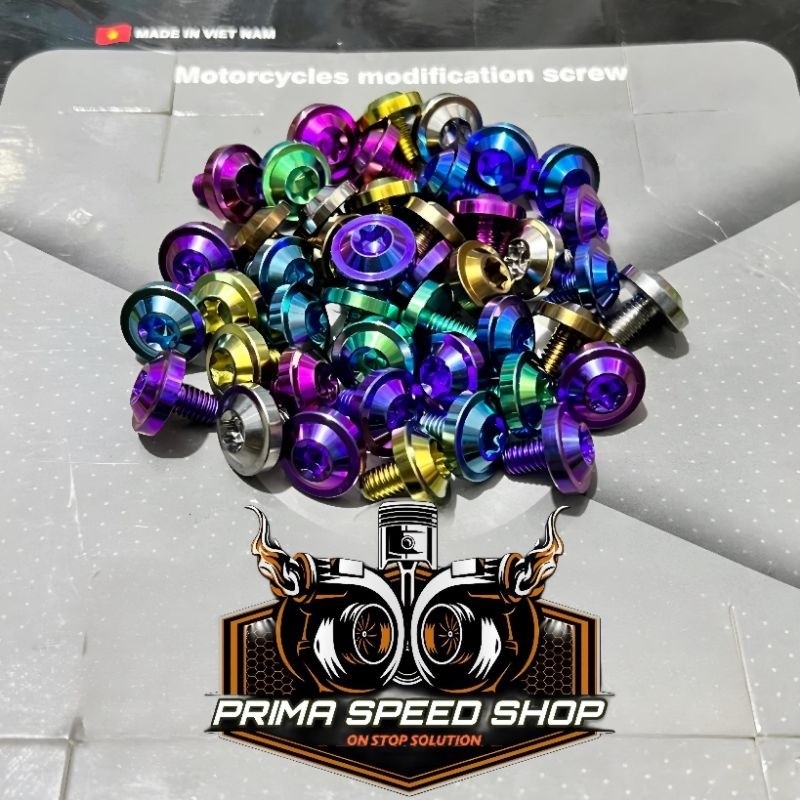 BIG HEAD DRAT 10 Baut Titanium M 6 x 40 Drat 10 x 40 Big Head Baut Titanium M6x40 Baut titanium 6x40