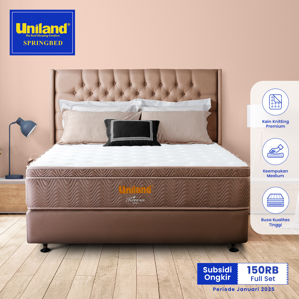 Uniland Springbed Rivera Plushtop Paris - Full Set