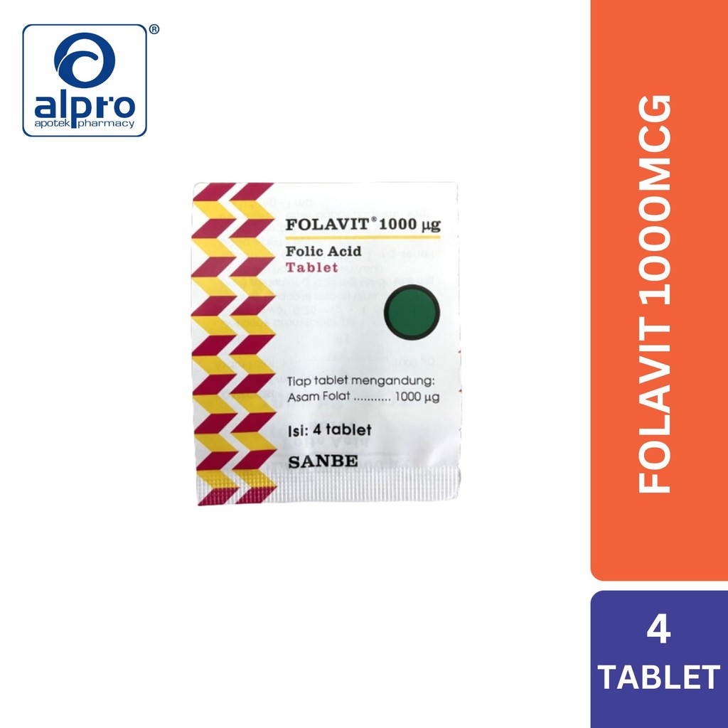 Folavit Asam Folat 1000Mcg 4S