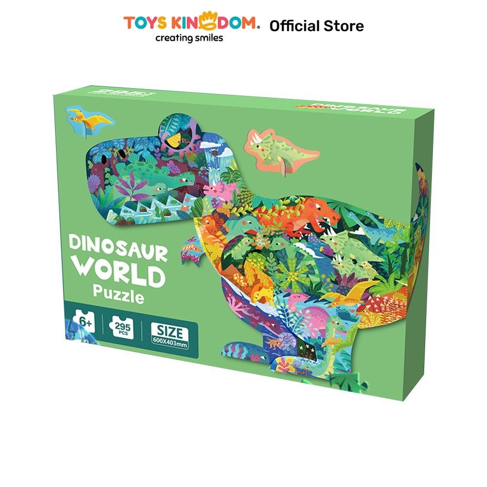 Toys Kingdom Kiddy Fun Dino World Puzzle Set 295 Pcs - Mix Kids Toy Toys Mainan Susun Benda Kartu Ka