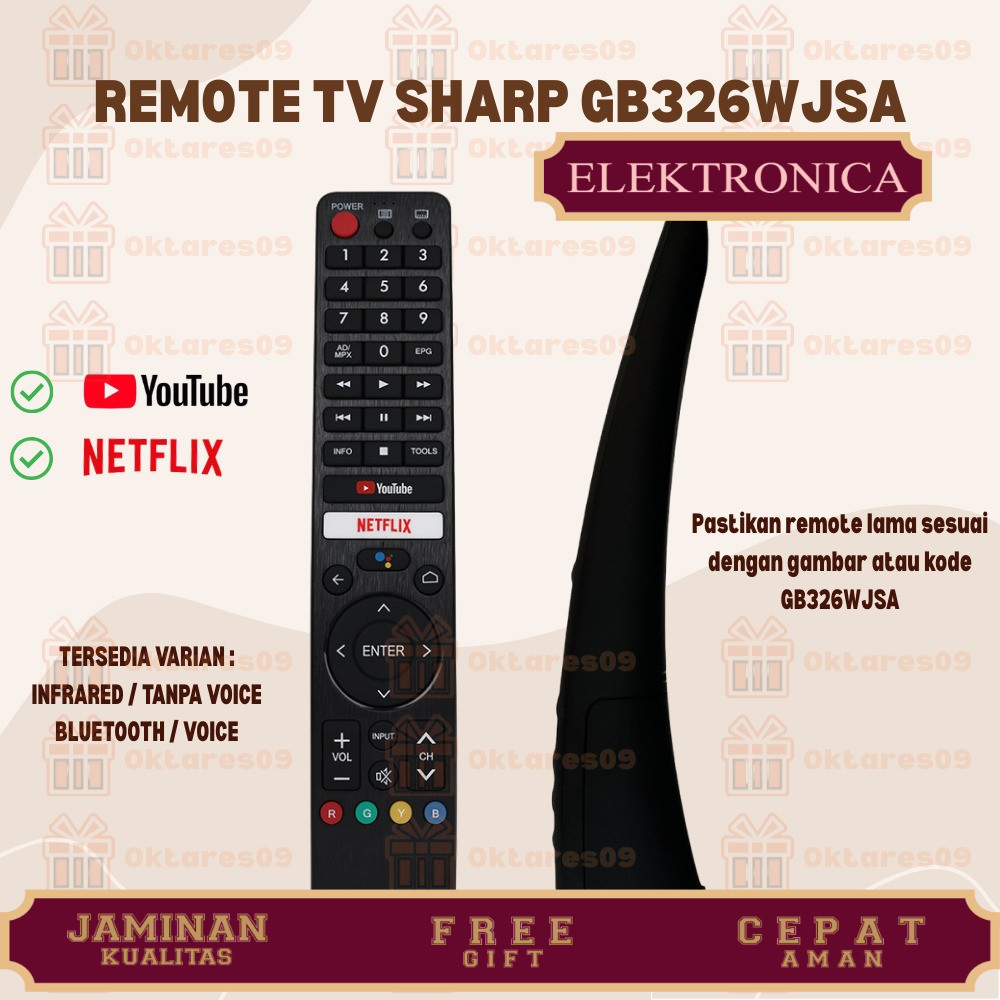 Remote Tv Sharp GB326WJSA Dengan Voice Dan Bluetooth