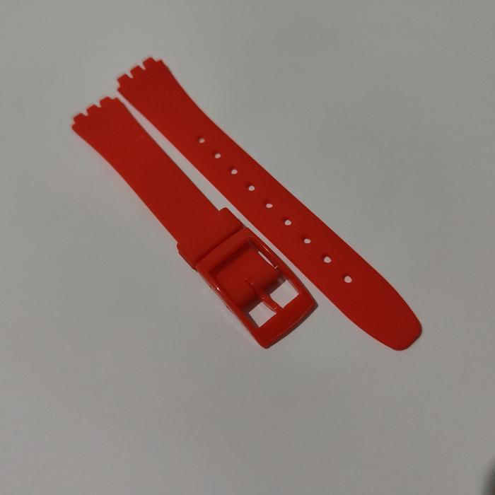 [[Promo]]BEST Tali Jam Tangan Wanita Swatch Tali Swatch Lady Ukuran 12 mm - Merah