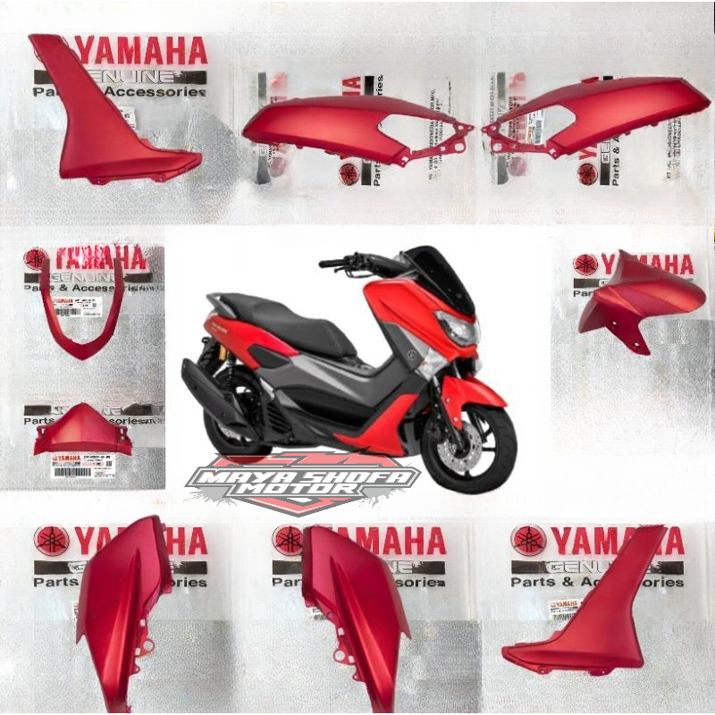 COVER BODY HALUS NMAX OLD 2015 2019 MERAH DOFF ORIGINAL YAMAHA