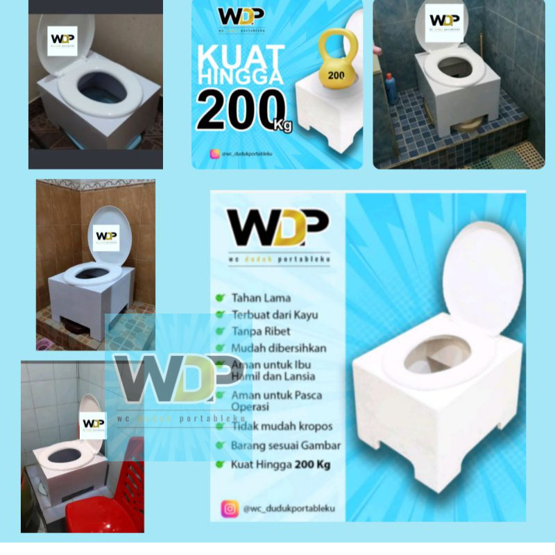 Wc toilet closet duduk portable dewasa untuk lansia dan ibu hamil  tinggi 30 cm kursi dudukan wc jon
