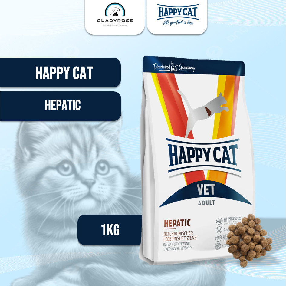 TERLARIS Original Makanan Kucing Happy Cat Vet Hepatic | Happy Cat Hepatic 1kg Kemasan Repack