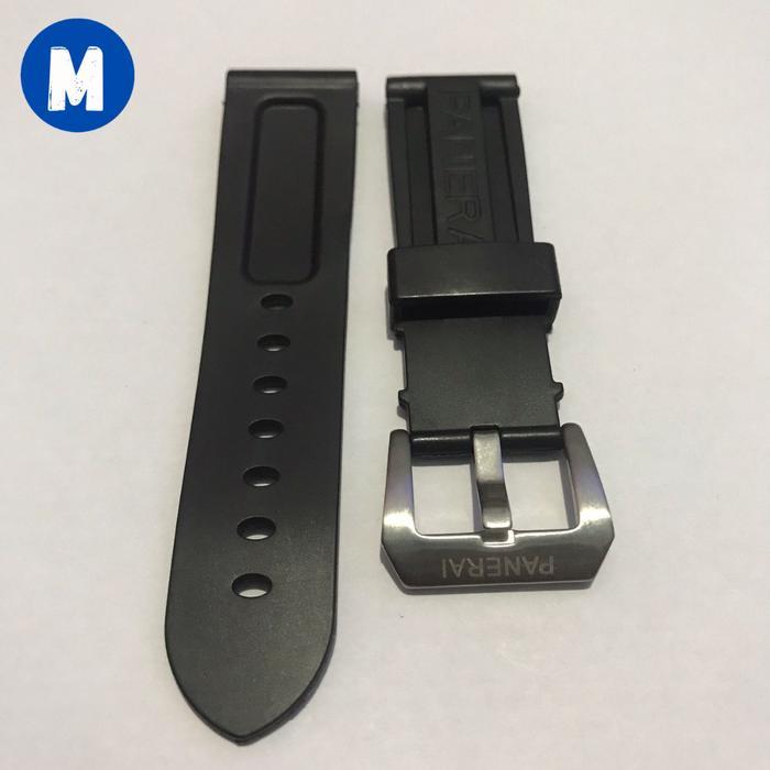 [PROMO] Tali Jam Karet Panerai Rubber Strap OFFICINE PANERAI Sporty Premium - Hitam, 26