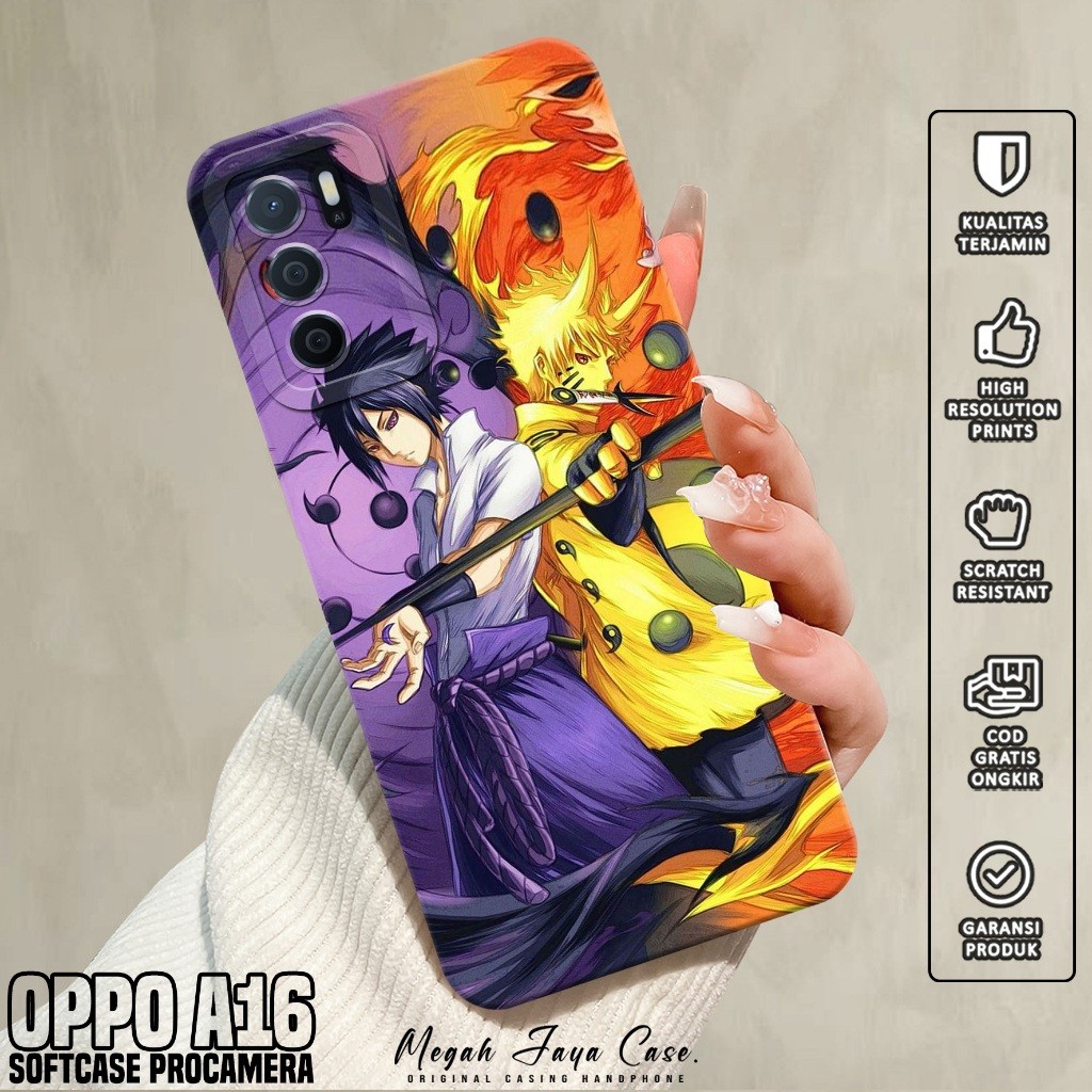 Case Oppo A16 - Casing Oppo A16 Motif Anime NRT - Silikon Hp Oppo A16 - Softcase Hp Oppo A16 - Kondo