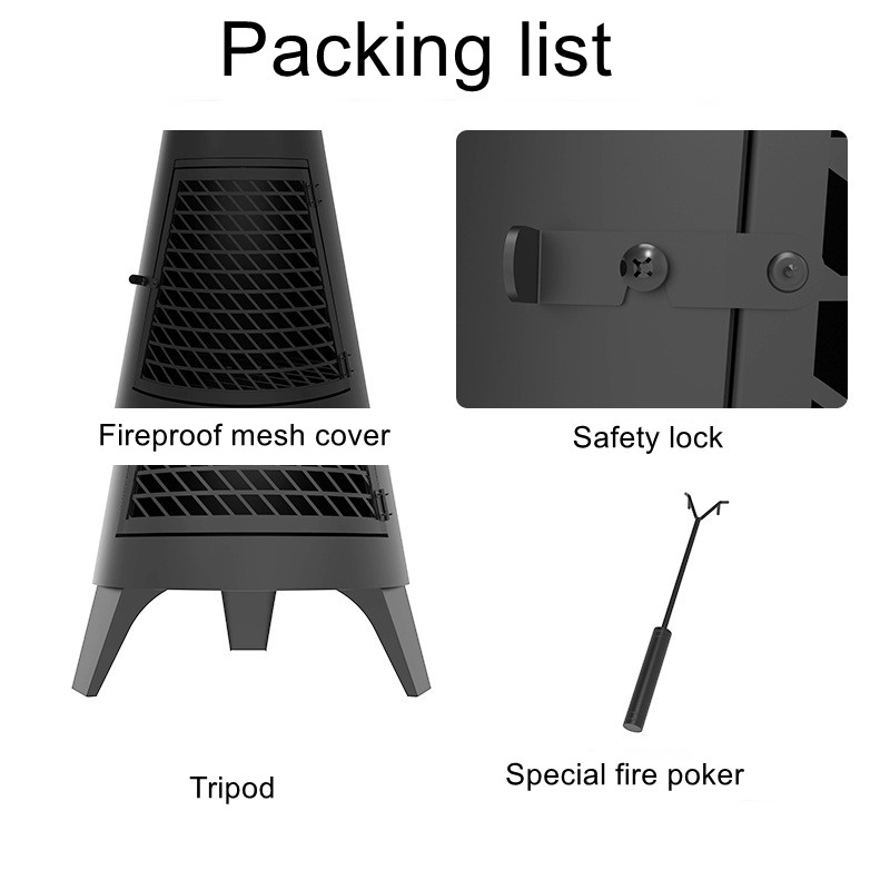 Courtyard wood-burning stove, outdoor fireplace, villa garden bonfire, barbecue stove, outdoor charc