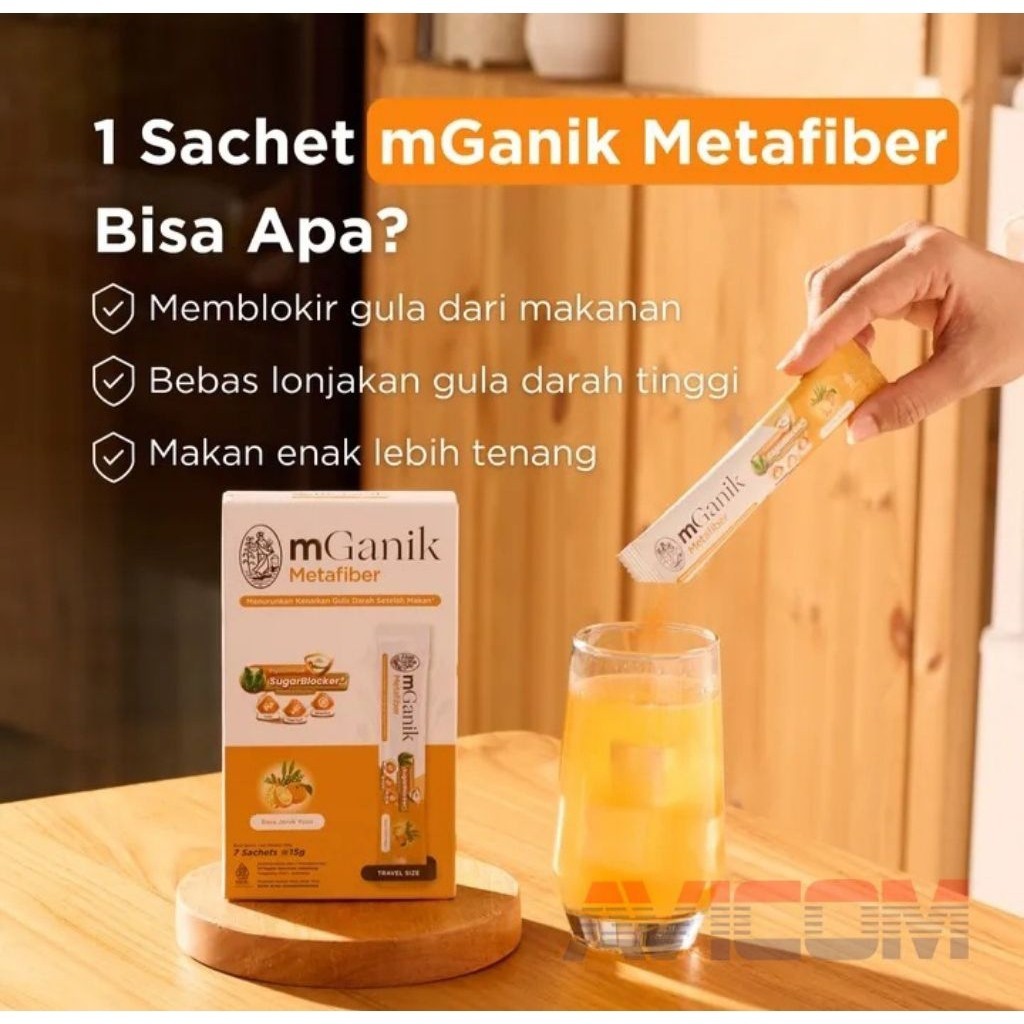 mganik metafiber diabetes original Eceran 1 Sachet Suplemen Serat Untuk Diabetes