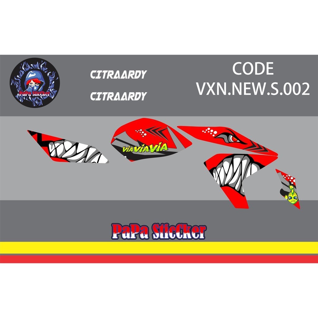STIKER STRIPING DECAL NEW VIXION LIGHTNING NVL SHARK