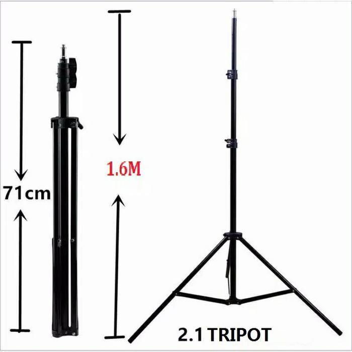 Mumpung Murah tripod hp 2.1 meter stand hp phone holder - lengkap
