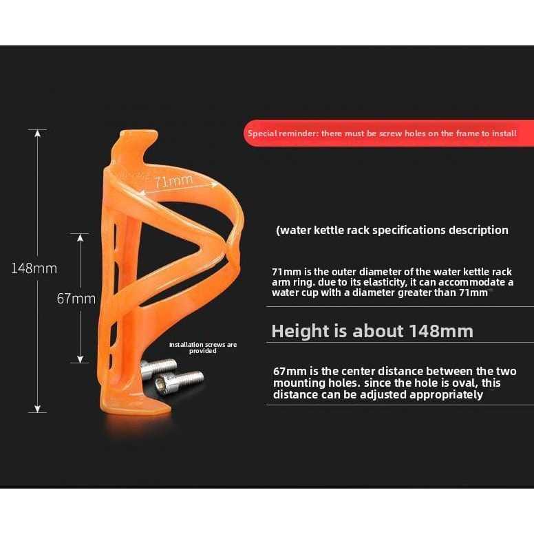 Universal Bottle Cage Holder Tempat Dudukan Botol Minum Bidon Sepeda Plastik PP Ringan Kuat Aksesori