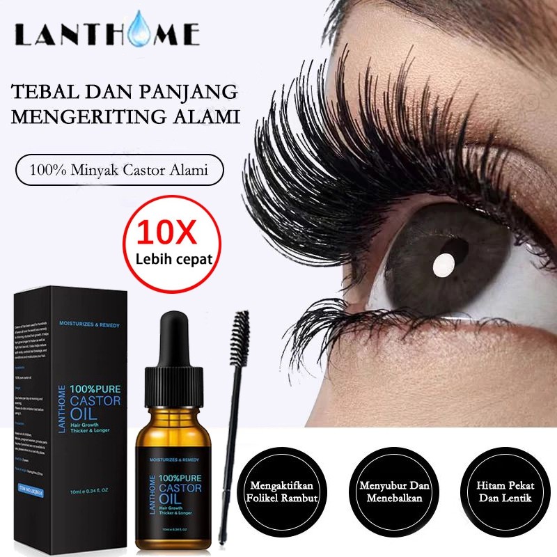 MMS - Lanthome Eyelash & Eyebrow Growth Serum 10ML / Serum Penumbuh Alis & Bulu Mata Alami / Serum P