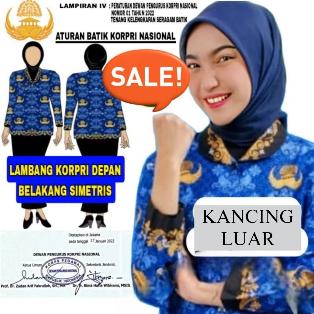 SERAGAM KORPRI WANITA FULL FURING