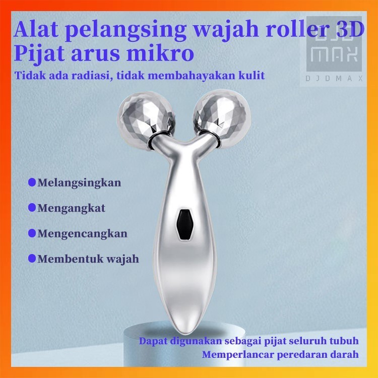 V Glow - Roller Pijat Wajah Pelansing Wajah Tipe Rol Artefak Pelangsing Wajah 3D Pijat Wajah Roller 