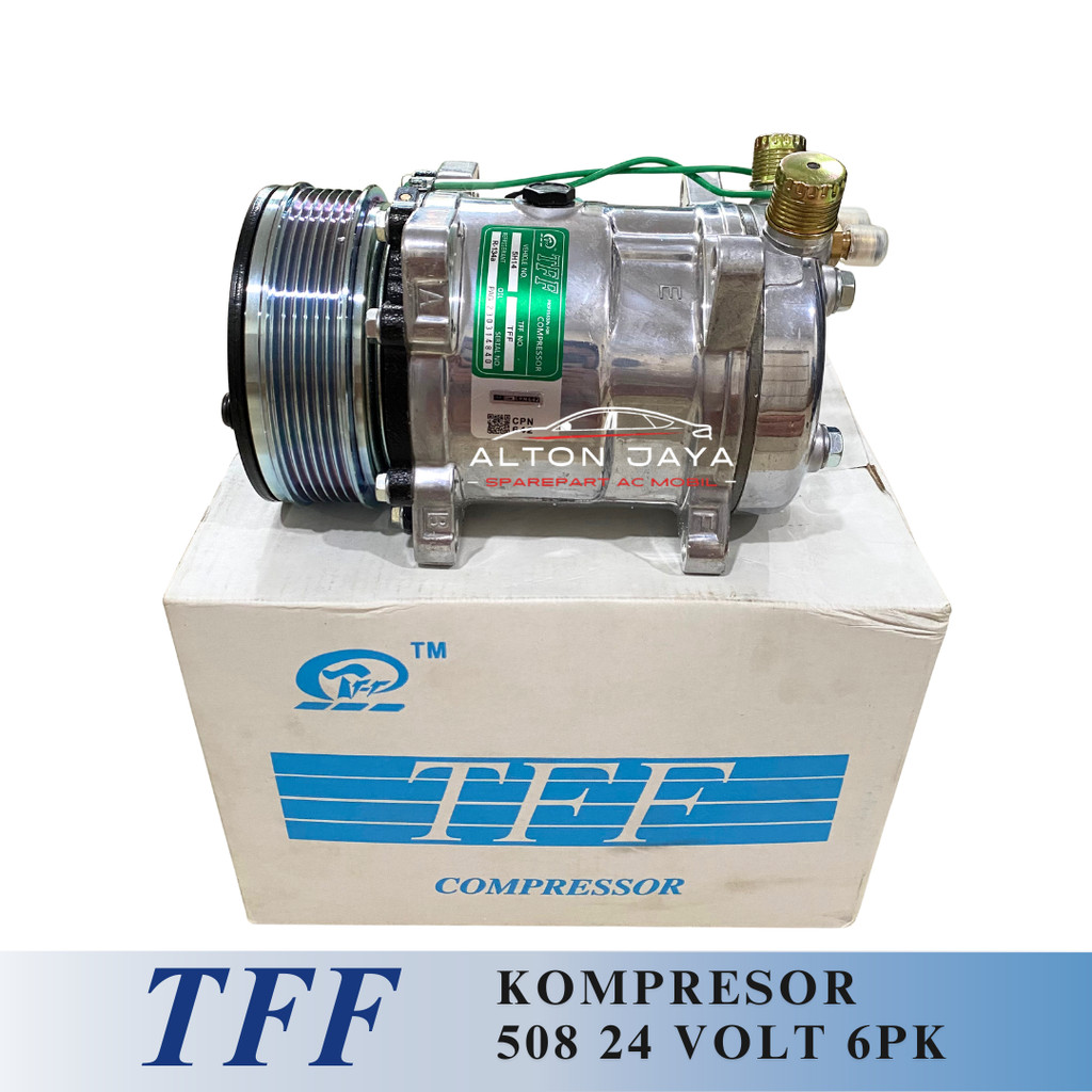 COMPRESSOR KOMPRESOR AC SANDEN 508 SD508 24 VOLT 6PK UNIVERSAL TFF
