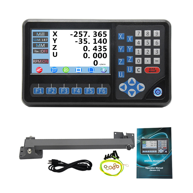 Digital Readout Dro 2 Axis/3 Axis/4 Axis Dro with 5um Linear Glass Scale for Milling Lathe Machine