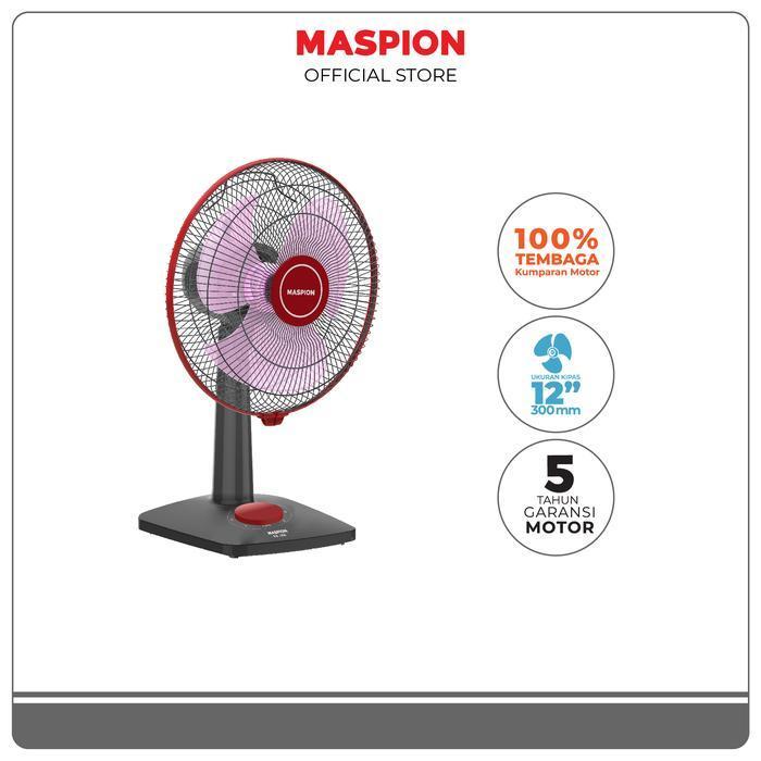 Kipas Angin Meja Desk Fan MASPION 12 Inch EX-308 kipas duduk motor tembaga awet jaring musang besi b