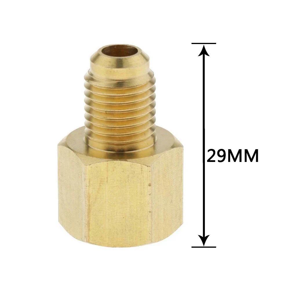 1pc Adapter 1/4 "SAE AG X G 1/4" IG For Nitrogen Pressure Reducer On Air Conditioning Hose Brass Cor