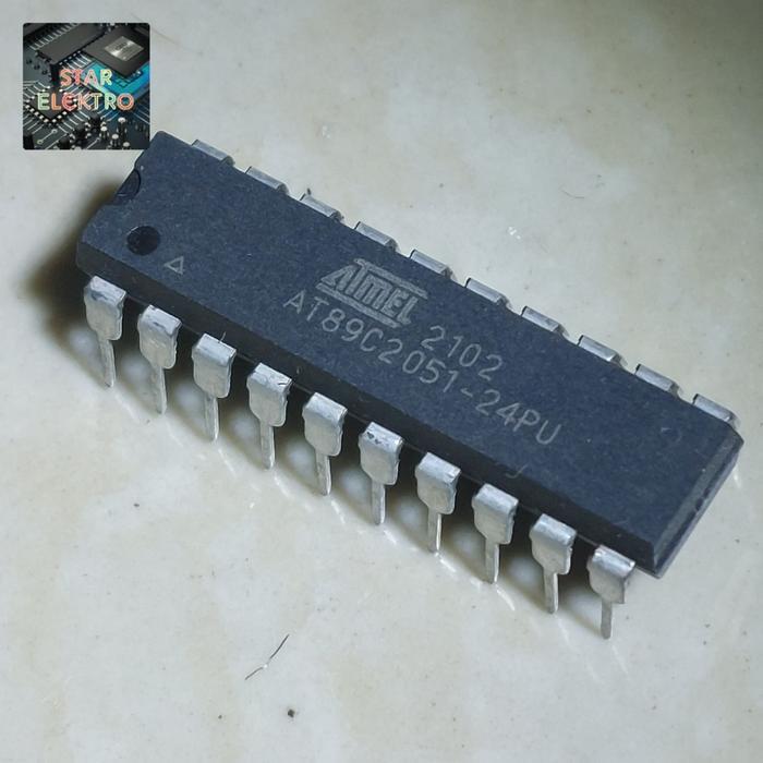 AT89C2051-24PU Dip-20 ATMEL IC Micro Flash 8-bit CMOS 89C2051 MCS TERBAIK...