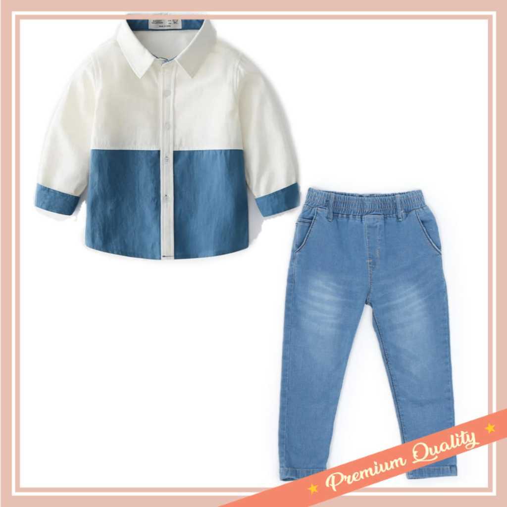 Pakaian Anak Keren / setelan kemeja anak laki laki import baju anak laki laki stelan anak laki laki 